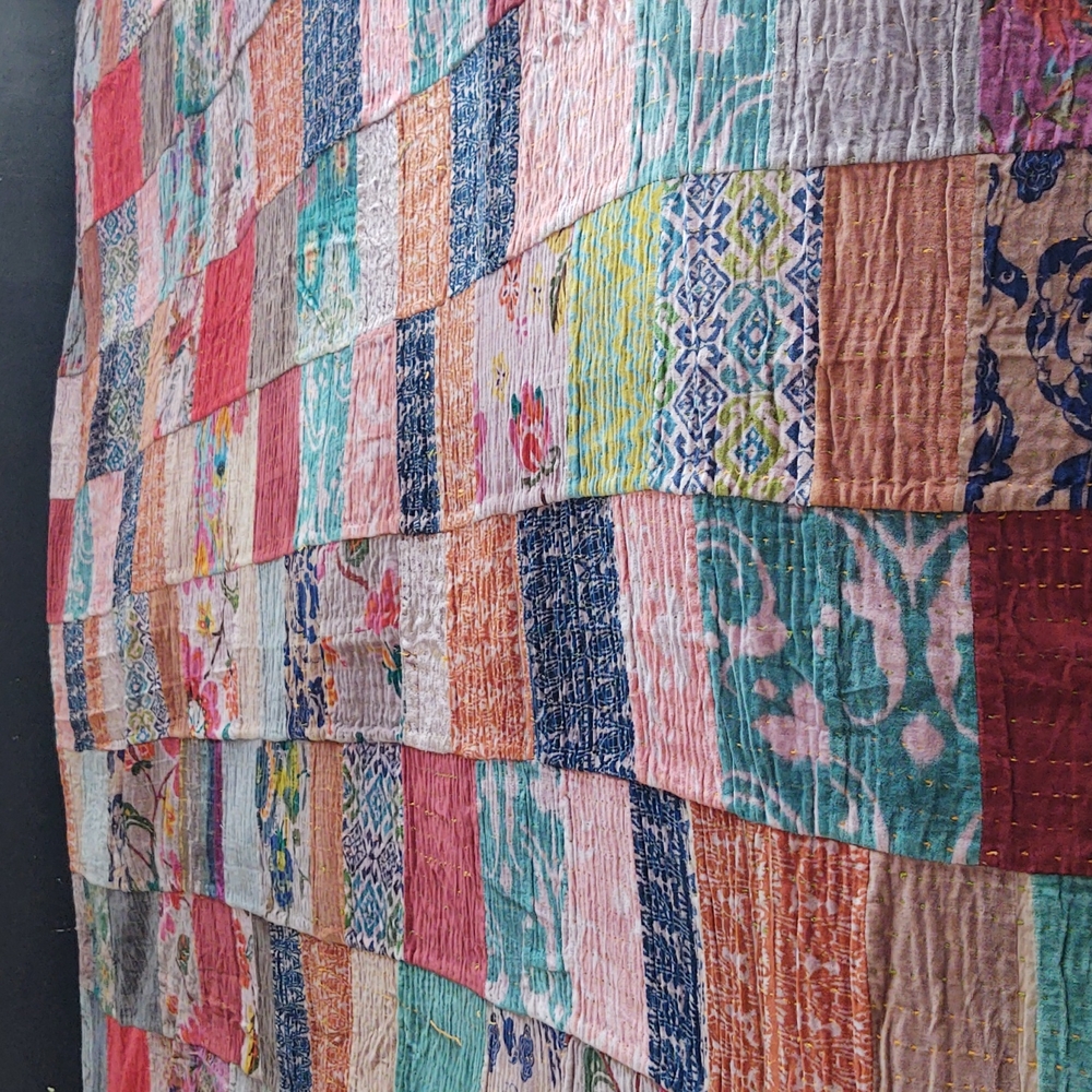 Velvet Kantha King Sized Quilt